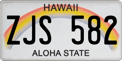HI license plate ZJS582