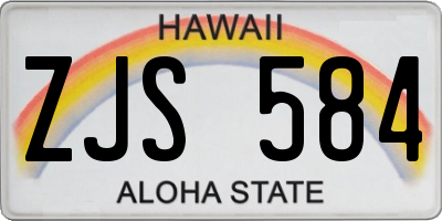 HI license plate ZJS584
