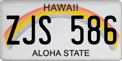 HI license plate ZJS586