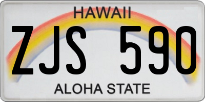 HI license plate ZJS590