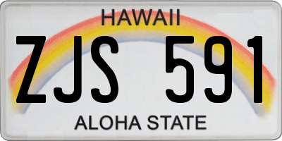 HI license plate ZJS591