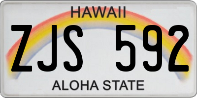 HI license plate ZJS592