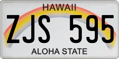 HI license plate ZJS595