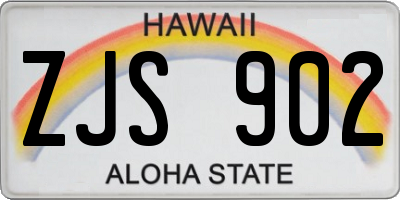 HI license plate ZJS902