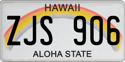 HI license plate ZJS906