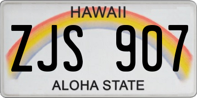 HI license plate ZJS907