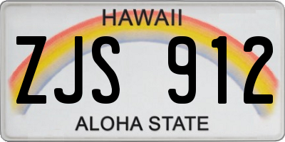 HI license plate ZJS912