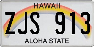 HI license plate ZJS913