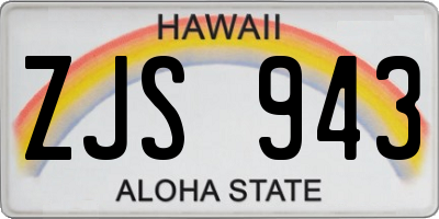 HI license plate ZJS943