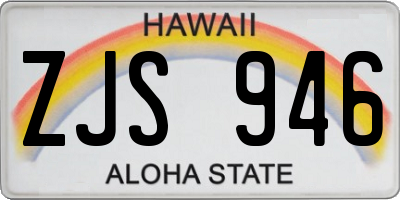 HI license plate ZJS946