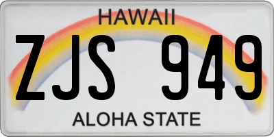 HI license plate ZJS949