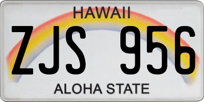 HI license plate ZJS956