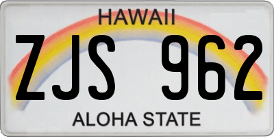 HI license plate ZJS962