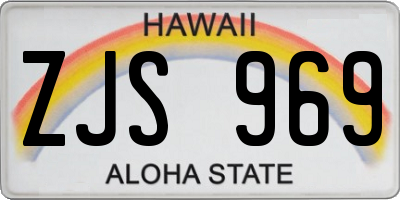 HI license plate ZJS969