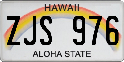 HI license plate ZJS976