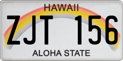 HI license plate ZJT156