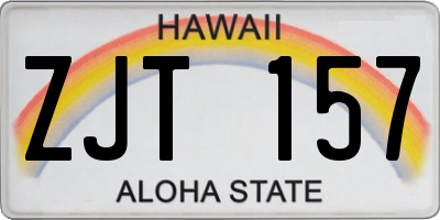 HI license plate ZJT157