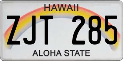 HI license plate ZJT285