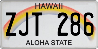 HI license plate ZJT286