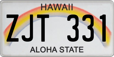 HI license plate ZJT331
