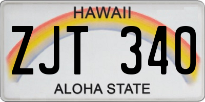 HI license plate ZJT340
