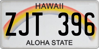 HI license plate ZJT396