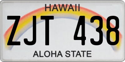 HI license plate ZJT438
