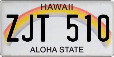 HI license plate ZJT510