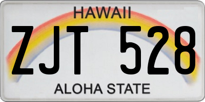 HI license plate ZJT528