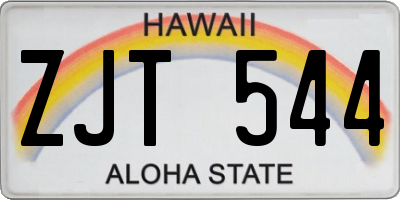 HI license plate ZJT544