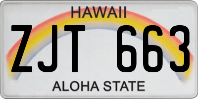 HI license plate ZJT663