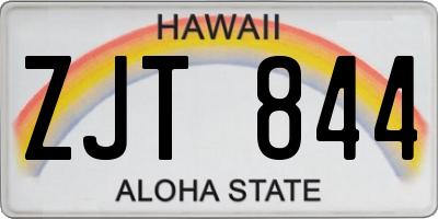 HI license plate ZJT844
