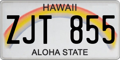 HI license plate ZJT855