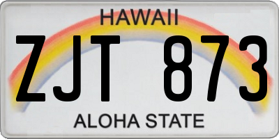 HI license plate ZJT873