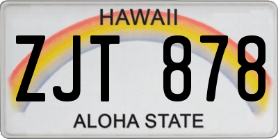 HI license plate ZJT878