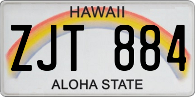 HI license plate ZJT884