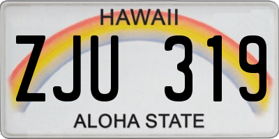 HI license plate ZJU319