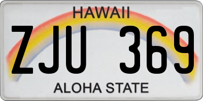 HI license plate ZJU369