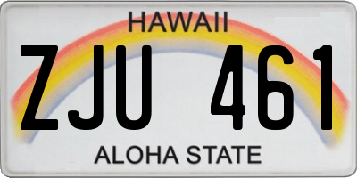 HI license plate ZJU461