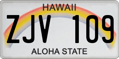 HI license plate ZJV109