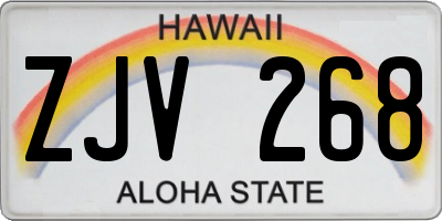 HI license plate ZJV268