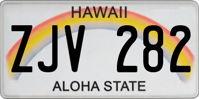 HI license plate ZJV282