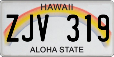 HI license plate ZJV319