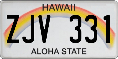 HI license plate ZJV331