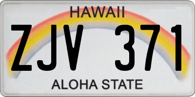 HI license plate ZJV371