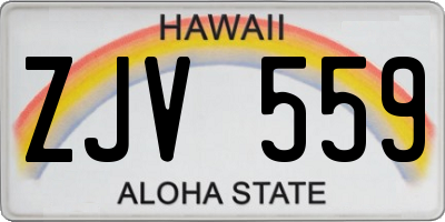 HI license plate ZJV559