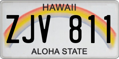 HI license plate ZJV811