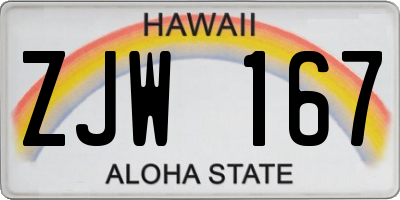 HI license plate ZJW167