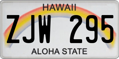 HI license plate ZJW295