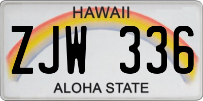 HI license plate ZJW336
